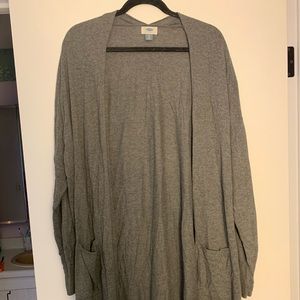 Grey Old Navy long cardigan duster. Size xl